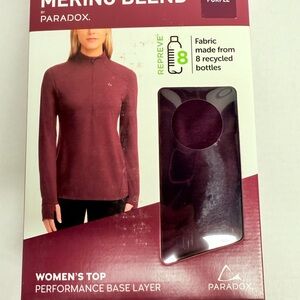 Paradox Merino Blend Base Layer in Burgundy